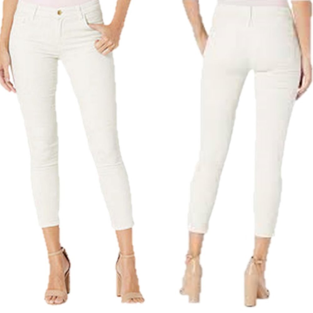 J Brand 835 Mid-Rise Cropped Skinny Jeans Blanc - 29